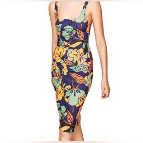 Zara Bodycon Dress Tropical - Picture 2 of 15